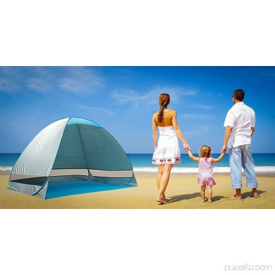 La Jolla Portable Beach Tent Cabana Canopy Instant Pop Up UV Protection Sunshade Shelter, Blue